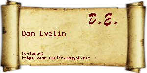 Dan Evelin névjegykártya